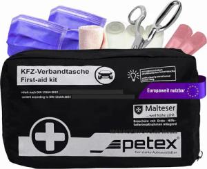 Petex KFZ-Verbandtasche Auto Verbandszeug Verbandskasten Erste Hilfe mit 2x Masken Notfall Set