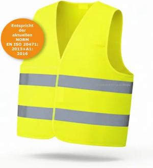 Petex Warnweste Notfall Weste Pannenweste nach ISO Norm zugelassen Erste Hilfe