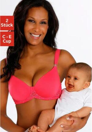 PETITE FLEUR Still-BH Damen pink+weiß Gr.90D