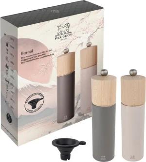 PEUGEOT Salz-/Pfeffermühle Geschenkset BOREAL 22cm Pfeffermühle Felsgr Manuell