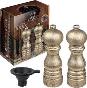 PEUGEOT Salz- und Pfeffermühlen Set GOLDEN PARIS 18cm Buchenholz Gold gold