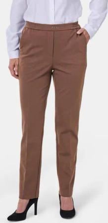 Pflegeleichte Schlupfhose - braun - Gr. 38 von Goldner Fashion