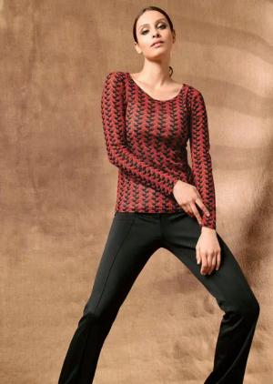 Pflegeleichtes Mesh-Shirt mit Grafik-Print - bunt - Gr. 34 von Goldner Fashion