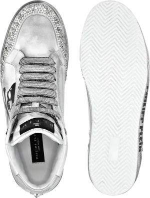 Philipp Plein Low-Top Sneaker - Hightop-Sneaker Retrokickz Mit Nietenverzierungen - Gr. 35 (EU) - in Weiß - für Damen