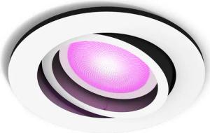 Philips Hue LED Einbauleuchte White & Color Ambiance Centura Einbauspot rund, Abschaltautomatik, Bluetooth, CCT - über Fernbedienung, Dimmfunktion, Farbsteuerung, Farbwechsel, Leuchtdauer einstellbar, Memoryfunktion, Nachtlichtfunktion, RGB, Smart Home, T
