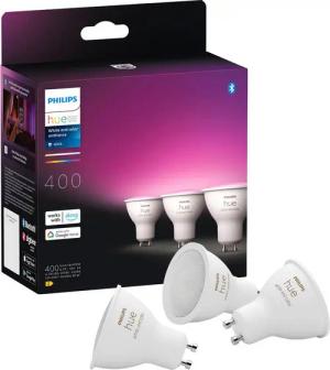 Philips Hue LED-Leuchtmittel White and Color Ambiance 400lm, GU10, 3 St., Farbwechsler