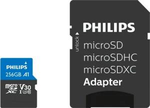 Philips MicroSDXC Card 256GB Class 10 UHS-I U3 incl. Micro SD-Karte
