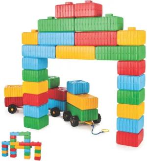 Pilsan Bausteine Brick Block 03251 Konstruktions-Spielset, (43 St), 43 teilig, große bunte Bausteine, ab 3 Jahre