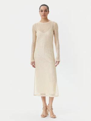 PINKO Coctailkleid 104709 A2EX Beige Regular Fit