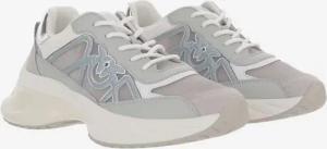 Pinko High-Top Sneaker - Ariel 33 - Sneaker Calf Leather/Net/Cow Suede Whit - Gr. 38 (EU) - in Weiß - für Damen