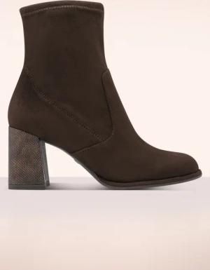 Piper Stiefeletten mit Blockabsatz in Schokoladenbraun