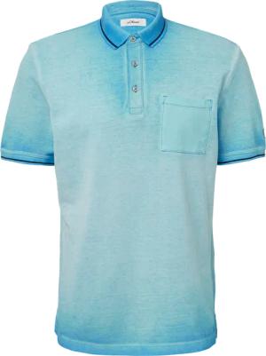 Piqué-Poloshirt mit Waschung und Brusttasche