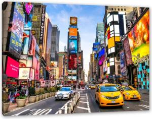 Pixxprint Leinwandbild Times Square in new York City, Times Square in new York City (1 St), Leinwandbild fertig bespannt, inkl. Zackenaufhänger