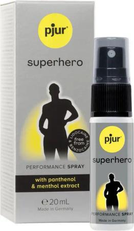 pjur Verzögerungsmittel Superhero Performance Spray - 20ml, gegen vorzeitige Ejakulation - Made in Germany