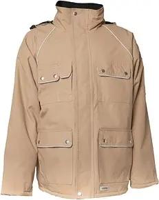 PLANAM® unisex Parka CANVAS 320 khaki, schwarz Größe 4XL
