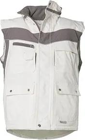 PLANAM® unisex Winterweste PLALINE weiß, zink Größe 2XL