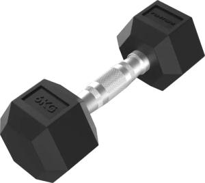 Platinum Hexa Kurzhantel – Gummi – 1x 6kg – Schwarz