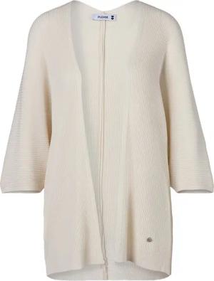 Please Jeans Strickjacke mit Herz-Buckle am Saum