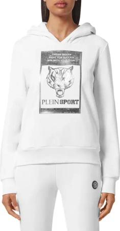 Plein Sport - Hoodie Tiger - Größe XL - weiß