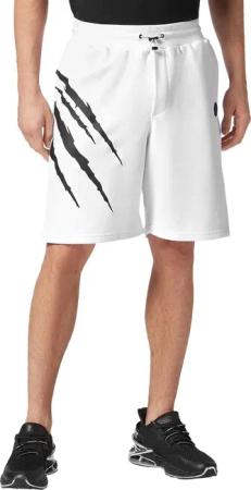 Plein Sport - Shorts Scratch - Größe 4XL - weiß