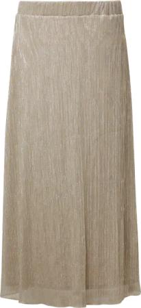 Plisseerock in Midilänge mit Glitzergarn