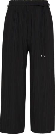 Plissierte Culotte mit Elastikbund und Bindeband