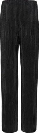 Plissierte Wide-Leg-Hose mit Glitzergarn
