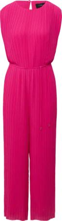 Plissierter Jumpsuit aus Chiffon mit Bindegürtel