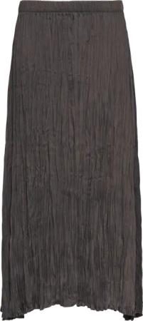 Plissierter Midirock aus Satin