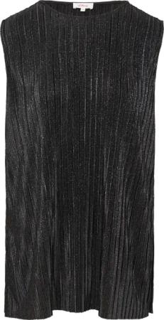 Plissiertes Jersey-Top mit Glitzereffekt