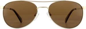 Polaroid Aviator Womens Gold Bronze polarisierte Sonnenbrille