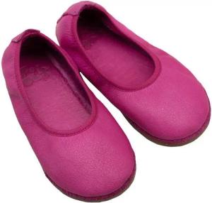 Pololo Barfuß-Ballerina aus pflanzlich gegerbtem Leder mit Gummisohle, Größen 20-34
