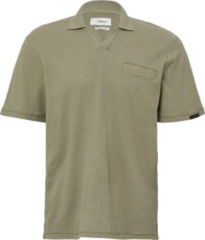 Poloshirt aus Leinenmix mit Brusttasche