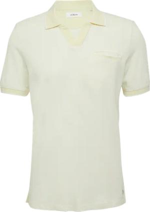 Poloshirt aus zweifarbigem Piqué mit Brusttasche