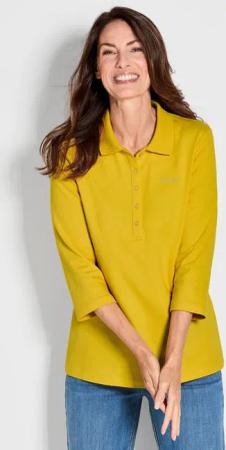 Poloshirt in hochwertiger Pikee-Qualität - honig - Gr. 42 von Goldner Fashion