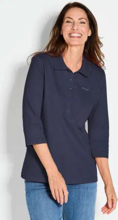 Poloshirt in hochwertiger Pikee-Qualität - marine - Gr. 42 von Goldner Fashion