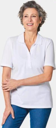 Poloshirt in hochwertiger Pikee-Qualität - weiß - Gr. 46 von Goldner Fashion