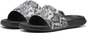Popcat 20 Snake Chic Slides Damen PUMA Black Silver Metallic