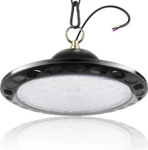 POPOLIC LED Arbeitsleuchte UFO LED-Hallenstrahler, 100 W, 12800 lm, Garagen-Deckenleuchten, IP66, LED fest integriert, 6000K, weiße LED-Ladenleuchte, Beleuchtungskörper, Ø24cm