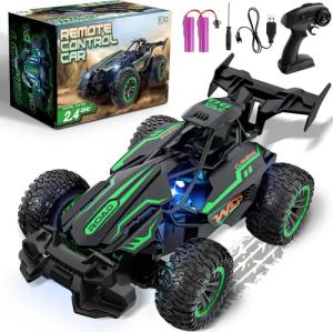 POPOLIC RC-Auto Ferngesteuertes Auto, 2.4GHz 20+KM/H Rc Auto 2WD All Terrain Off-Road (1-tlg., RC Car Mit wiederaufladbarer Batterie RC Truck), ab 3+ Jahre Geländegängig Spielzeug Geschenk für Kinder
