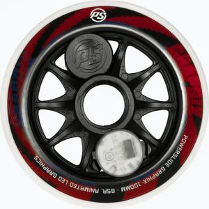 Powerslide Graphix LED Inline Skate Rolle 100mm/85A, rechts