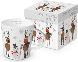 PPD Becher Schneemann Trendbecher, Rentier, Schneeflocken Mug Porzellan, Weinachten, Winter Kollektion, ideal als Geschenk