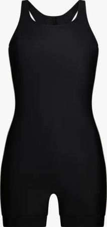 Premium Boyleg Schwimmanzug mit Racerback zum Schwimmen, Surfen, Kiten - schwarz