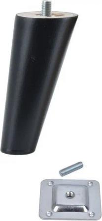 Prima-Online Möbelfuß Holz Schrank Möbelbeine Schräg Gerade Konisch Möbelfüße 8-35cm Schwarz