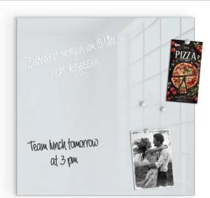 Primedeco Magnettafel Glas Hellgrauer Hintergrund Pinnwand Whiteboard beschreibbar, (Inklusive Stift, Magnete und Montagematerial, 1-tlg., 9 verschiedene Größen), Magnetisch und Beschreibbar