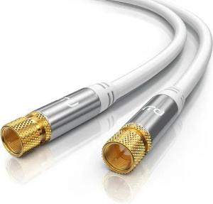 Primewire SAT-Kabel, Koax, F-Verbinder (200 cm), Premium HDTV SAT Koaxialkabel, 4fach Schirmung, 135dB, 75 Ohm - 2m