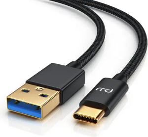 Primewire USB-Kabel, 3.1, USB-C, USB 3.0 Typ A (50 cm), Datenkabel, Ladekabel, Nylonmantel, bidirektional, Geschirmt - 0,5m
