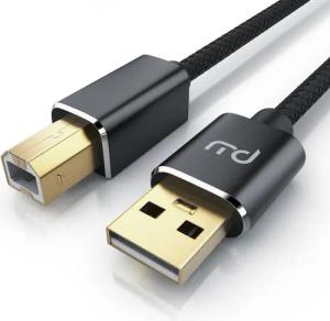 Primewire USB-Kabel, USB Typ-A, USB Typ-B, USB 2.0 Typ A Stecker, USB Typ B Stecker (100 cm), USB 2.0 Drucker / Scanner Kabel mit Nylonmantel - 1m