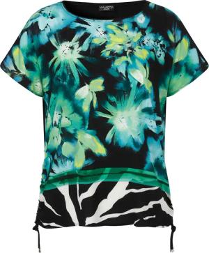 Print Blusenshirt mit schwarzem Rückteil