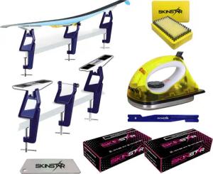 Profi Langlauf Skispanner Skiwachs-Set inkl. Wachseisen & Halterung 6-teilig